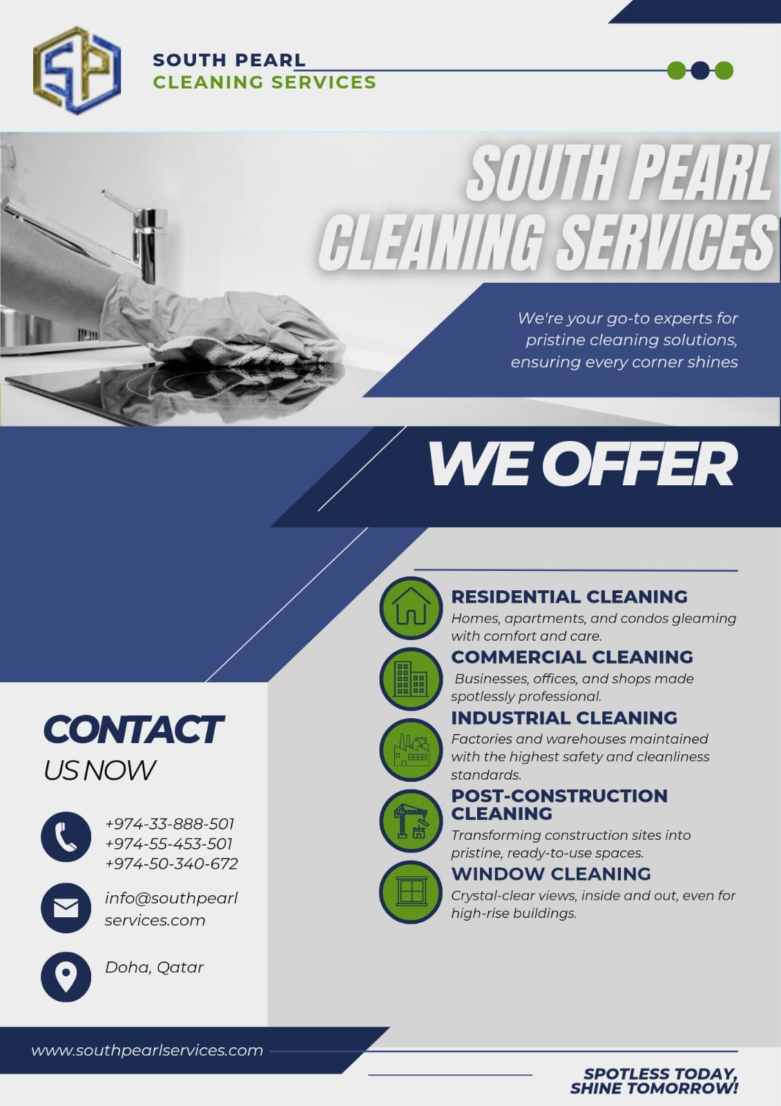 South Pearl Trading Contracting & Services - Cleaning Services Ad